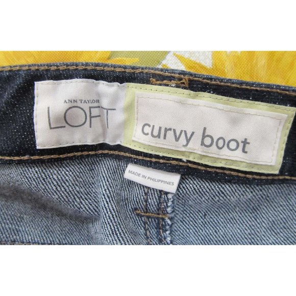 Ann Taylor LOFT Dark Blue Bootcut Curvy Jean Sz 8 - Picture 5 of 5